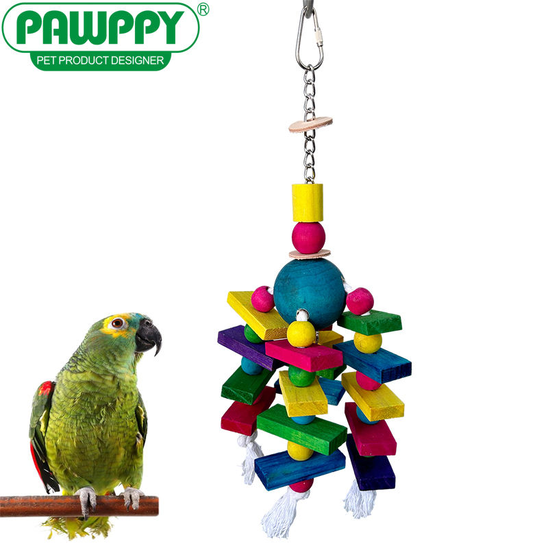 Safe natural bird toys using coconut husk Jute Rope parrot foraging Corrugated Board wood pumice stone chew Parrot Toys